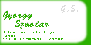 gyorgy szmolar business card